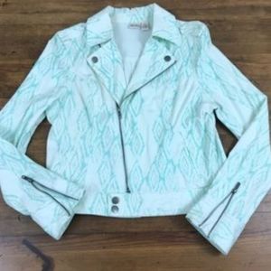 Mudd Tribal Print Moto Jacket